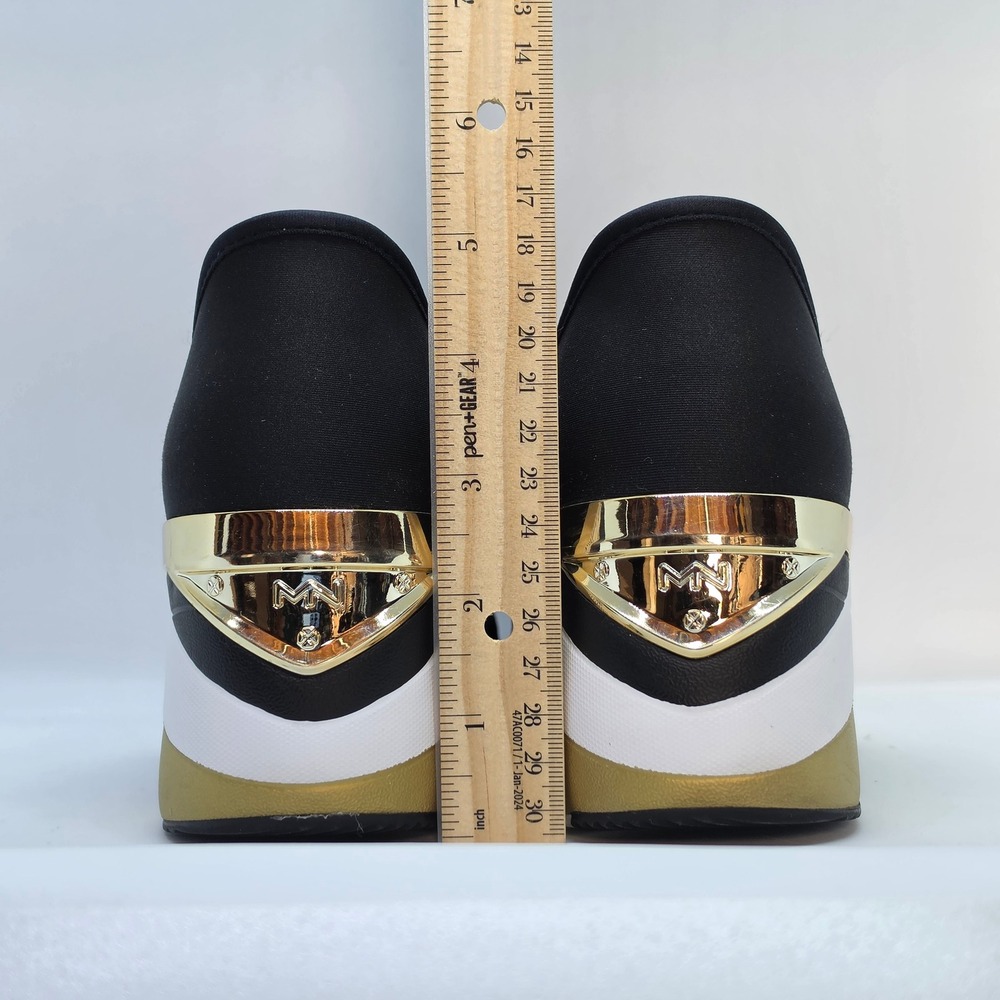Skechers Mark Nason Slip-Ins A Wedge Crecent Black Gold Sneakers Womens 8 177667 - Picture 3 of 10